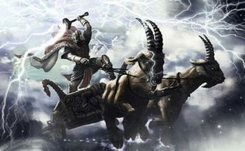 Thor's Chariot and the Goats Tanngrisnir and Tanngnjóstr
